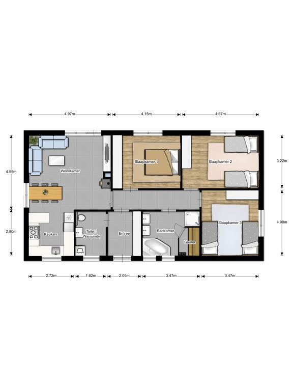 Villa mit Sauna (6 Personen)